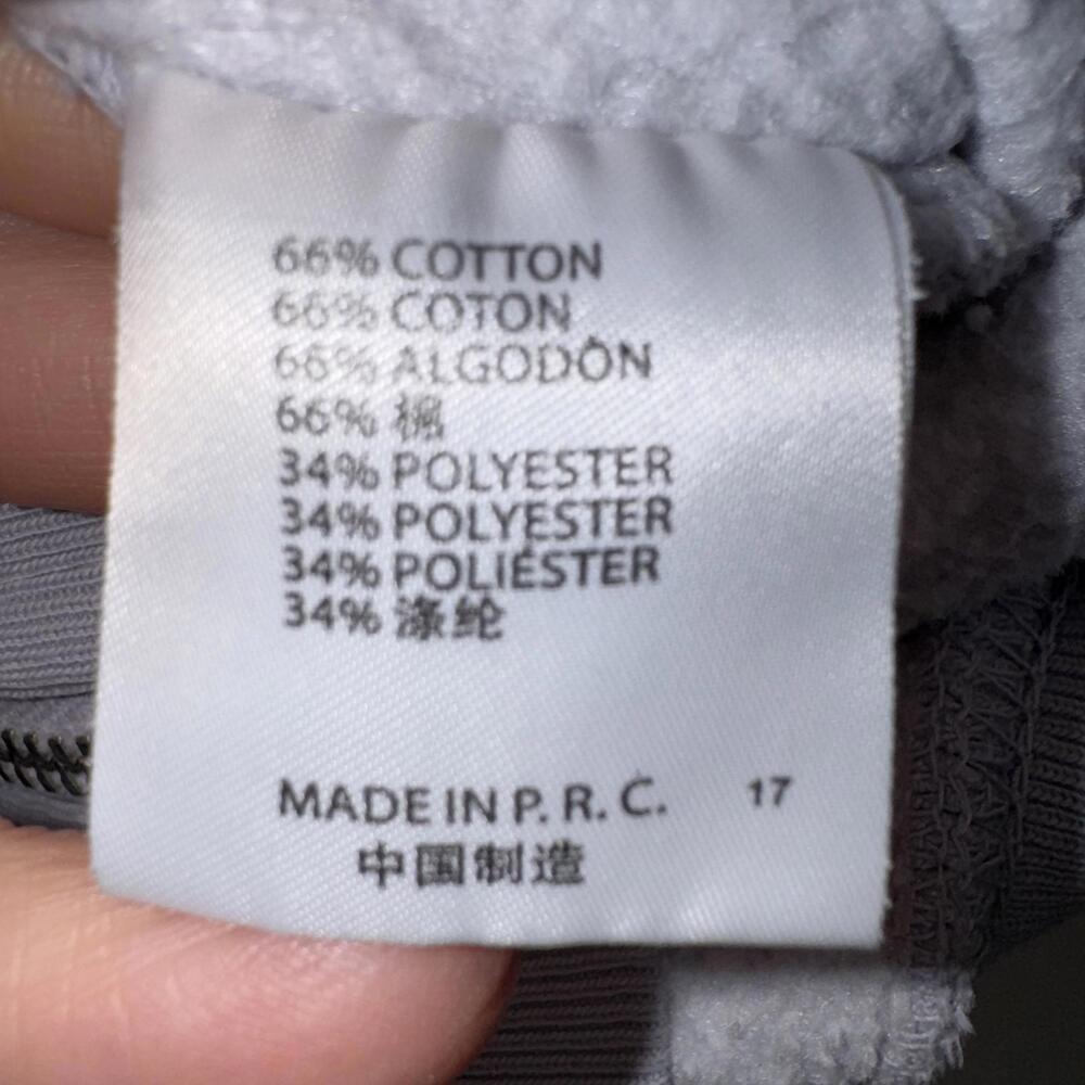 Brandy Melville Full Zip Blue Grey Oversized Hoodie XL - Picture 8 of 8